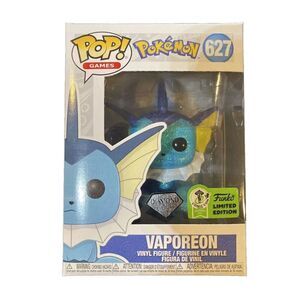 Funko POP! GAMES POKÉMON 627 VAPOREON DIAMOND ECCC 2021 CONVENTION EXCLUSIVE
